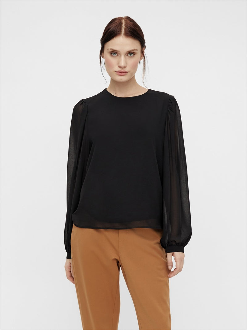 Object Mila pusero - musta - sifonkipaita - Yläosat - Naisten vaatteet - IHANA Store - lifestylemyymälä