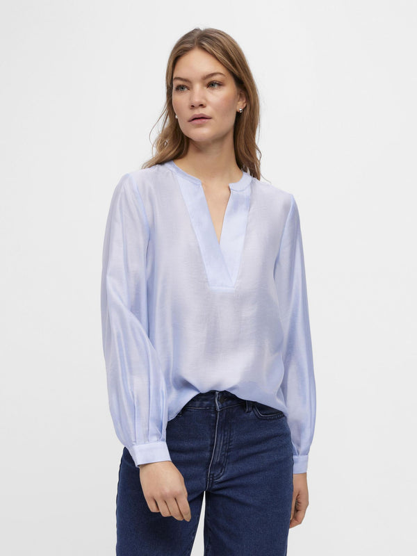Object Sirfu pusero - sininen - naisten vaatteet - ohut paita - IHANA Store