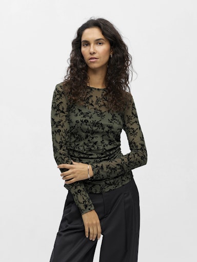 Object Adeline pusero - vihreä - meshpuserot - naisten muoti - vaatteet - lifestyle - IHANA Store