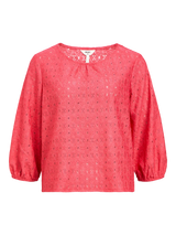 Object Laila pusero - pinkki - pitsipaita - 3/4 hiha - naisten vaatteet - IHANA Store - lifestylemyymälä