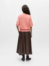 Object Laney Rubin neule lyhythihainen  - persikka - naisten vaatteet - muoti - lifestyle - IHANA Store - kotimainen verkkokauppa