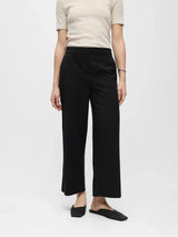 Object Lisa cropped housut - musta -leveät lahkeet - vajaamittainen housu - naisten alaosat - Naisten vaatteet - IHANA Store - lifestylemyymälä - kotimainen verkkokauppa