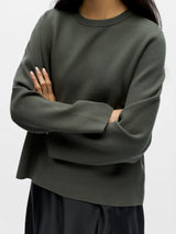 Object Reynard neule o-aukko - vihreä - villaon neule - naisten neuleet- muoti - lifestyle - IHANA Store