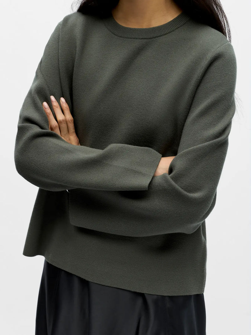 Object Reynard neule o-aukko - vihreä - villaon neule - naisten neuleet- muoti - lifestyle - IHANA Store