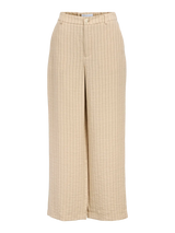 Object Rini housut - beige musta liituraidallinen- naisten housut - muoti - pukeutuminen - lifestyle - IHANA Store - kotimainen verkkokauppa