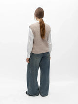 Object Saggia neuleliivi - beige - neuletakit - lyhythihaiset neuletakit - neuleliivit - naisten muoti - lifestyle- IHANA Store