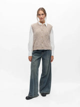 Object Saggia neuleliivi - beige - neuletakit - lyhythihaiset neuletakit - neuleliivit - naisten muoti - lifestyle- IHANA Store