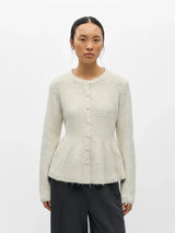 Object Saggia Peplum neuletakki - luonnonvalkoinen - neuletakit - naisten muoti - pukeutuminen -  lifestyle- IHANA Store