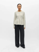 Object Saggia Peplum neuletakki - luonnonvalkoinen - neuletakit - naisten muoti - pukeutuminen -  lifestyle- IHANA Store