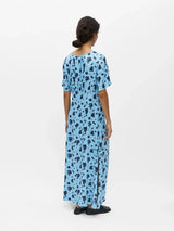 Object Tammie mekko - vaaleansininen - kukkakuvioitu - naisten muoti - juhlavaatteet - mekot - maksimekot - juhlamekot - lifestyle - IHANA Store - kotimainen verkkokauppa