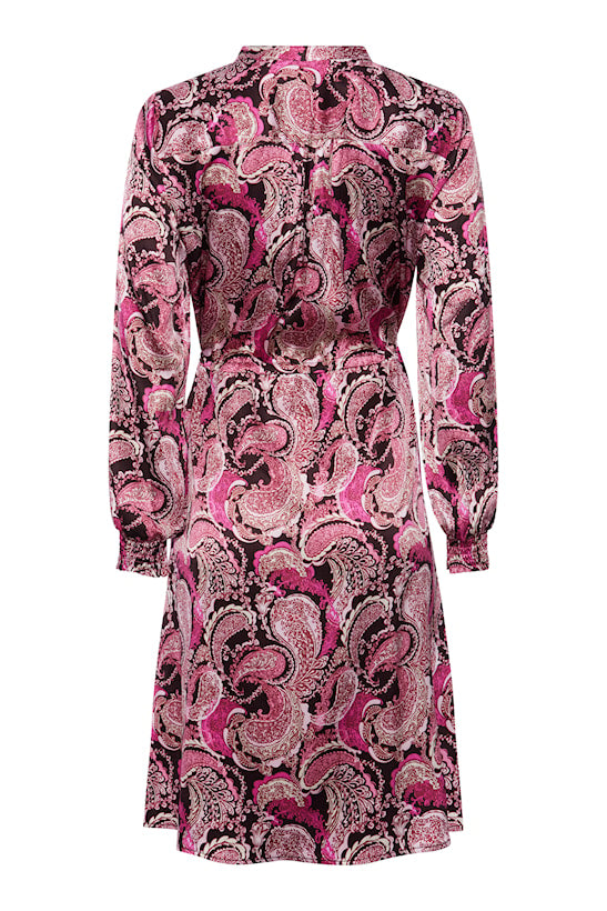 PBO Kailey silkkimekko - pinkki-roosa paisley kuvioitu - silkkivaatteet - mekot ja tunikat - naisten vaatteet - IHANA Store - lifestylemyymälä - verkkokauppa - vaateliike