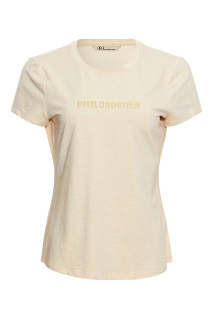 PBO Philosopher t-paita - luonnonvalkoinen - lyhythihainen logopaita - Naisten vaatteet - IHANA Store - lifestyle