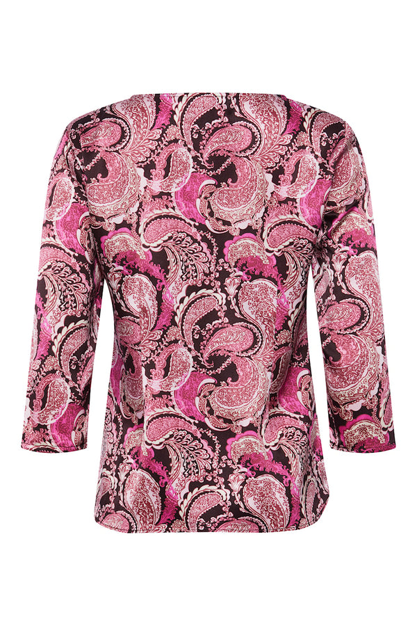 PBO Wilfred pusero - silkkipaita - kuvioitu - pinkki - fuksia - vajaamittaiset hihat - naisten vaatteet - yläosa - juhlapaita - työpukeutuminen - IHANA Store