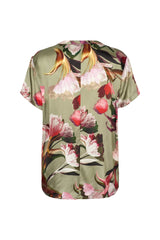 PBO Blaine silkkipaita  - oliivi - kuvioitu - naisten silkkipaidat - muoti - lifestyle - IHANA Store - kotimainen verkkokauppa