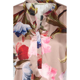 PBO Blaine silkkipaita  - taupe - kukkakuvioitu - naisten silkkipaidat - silkkivaatteet - muoti - lifestyle - IHANA Store - kotimainen verkkokauppa