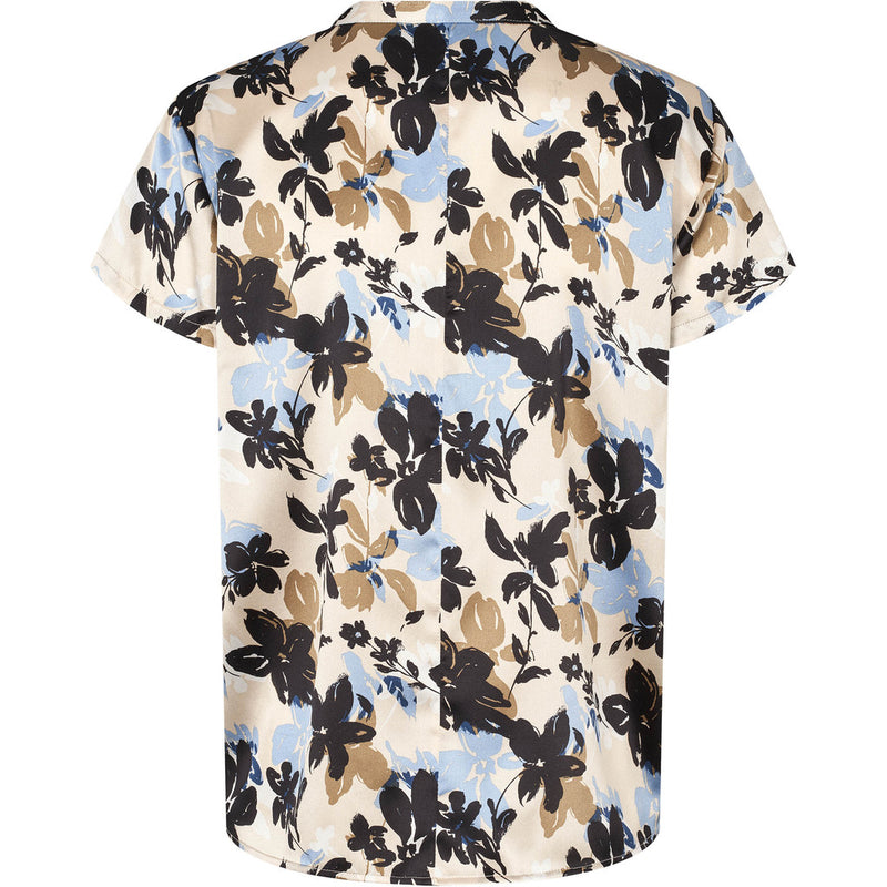 PBO Blaine silkkipaita  - beige-sini-kuvioitu - naisten silkkipaidat - muoti - lifestyle - IHANA Store