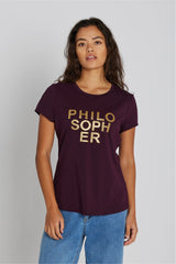 PBO Purves t-paita - luumu - lyhythihaiset paidat - yläosat - naisten vaatteet - IHANA Store - kotimainen verkkokauppa