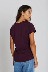 PBO Purves t-paita - luumu - lyhythihaiset paidat - yläosat - naisten vaatteet - IHANA Store - kotimainen verkkokauppa