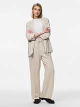 Pieces Pia housut - beige - naisten vaatteet - ohuet housut - alaosat - IHANA Store - lifestyle - muoti