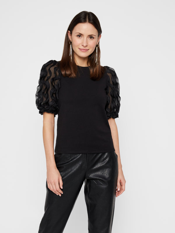 Pieces Adelena paita - musta - juhlapaita - naisten vaatteet - muoti - lifestyle -  IHANA Store 