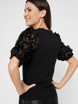 Pieces Adelena paita - musta - juhlapaita - naisten vaatteet - muoti - lifestyle -  IHANA Store 