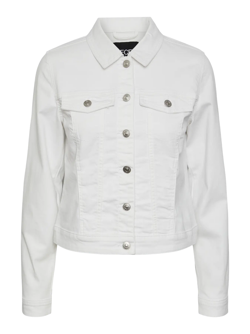 Pieces Coia farkkutakki - valkoinen - naisten takit - muoti - lifestyle - IHANA Store