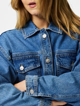 Pieces Elma farkkutakki - sininen - naisten muoti - farkkutakit - vaatteet - lifestyle - IHANA Store - kotimainen verkkokauppa