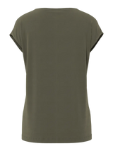 Pieces Kamala t-paita - oliivinvihreä - Naisten vaatteet - muoti - lifestyle - IHANA Store - kotimainen verkkokauppa