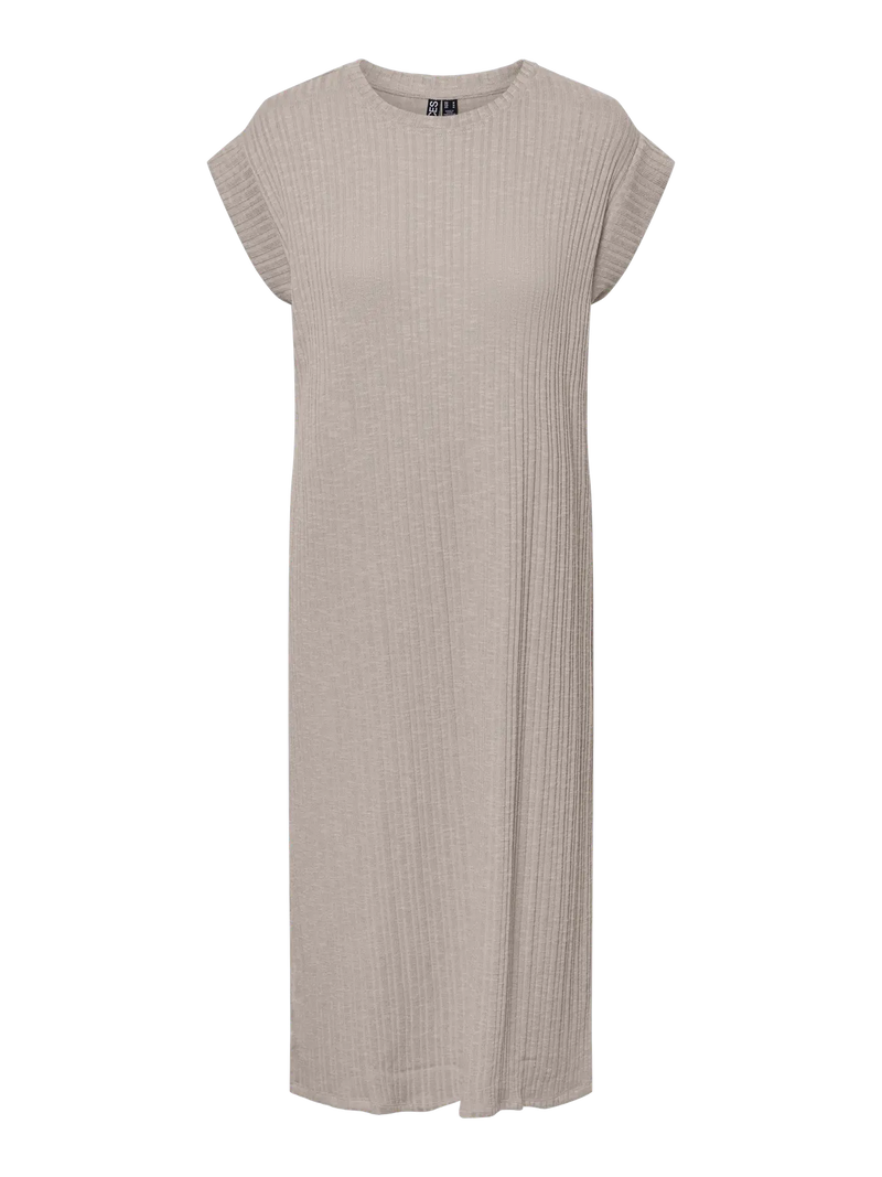 Pieces Lena midimekko - beige - trikoomekot - kotimekot - naisten muoti - lifestylemyymälä - IHANA Store