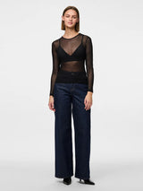 Pieces Ninni meshpusero - musta - naisten muoti - paidat ja puserot - lifestyle - IHANA Store