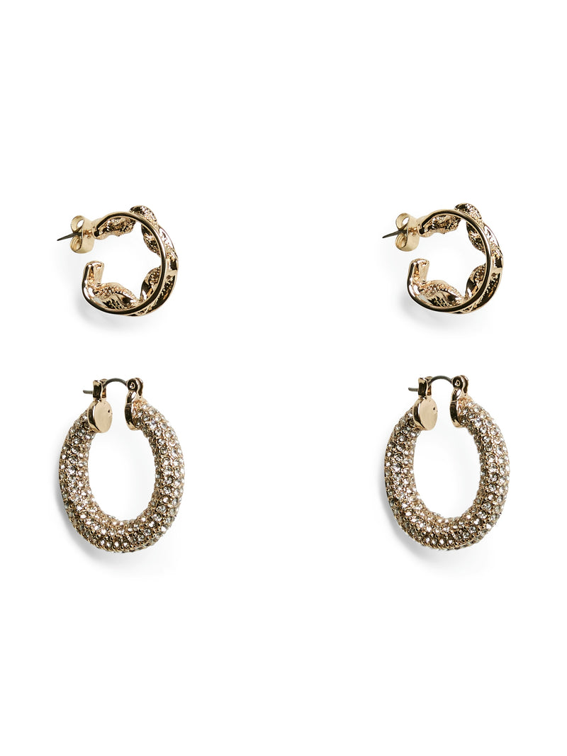 Pieces Nive korvakorut - kulta - naisten korut - korvakorusetti - lifestylemyymälä - verkkokauppa - IHANA Store