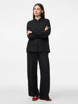 Pieces Pia housut - musta - naisten vaatteet - ohuet housut - alaosat - IHANA Store - lifestyle - muoti