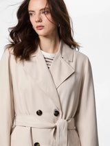 Pieces Scarlett trenssitakki - beige - naisten takit - naisten vaatteet - muoti - lifestyle - IHANA Store - kotimainen verkkokauppa