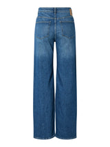 Pieces Silke farkut - sininen - naisten farkut - leveälahkeiset farkut - naisten muoti - naisten vaatteet - pukeutuminen - lifestyle - IHANA Store