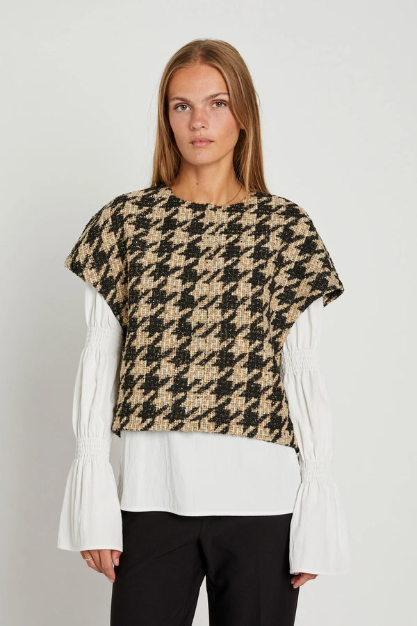 Rue de Femme Hika jakku - beige musta - naisten jakut - muoti - lifestyle - IHANA Store