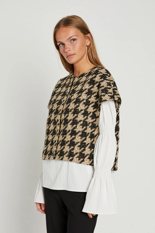 Rue de Femme Hika jakku - beige musta - naisten jakut - muoti - lifestyle - IHANA Store