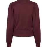 Rue de Femme Softy Sorrel neule pitkähihainen - viininpunainen - naisten muoti  - vaatteet - pukeutuminen - villaton neule - lifestyle - IHANA Store