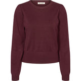 Rue de Femme Softy Sorrel neule pitkähihainen - viininpunainen - naisten muoti  - vaatteet - pukeutuminen - villaton neule - lifestyle - IHANA Store