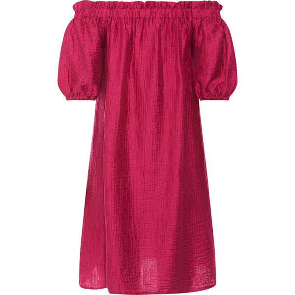 Rue de Femme Tea mekko - fuksianpunainen - off shoulder - tunikamekko - naisten vaatteet - IHANA Store - lifestylemyymälä