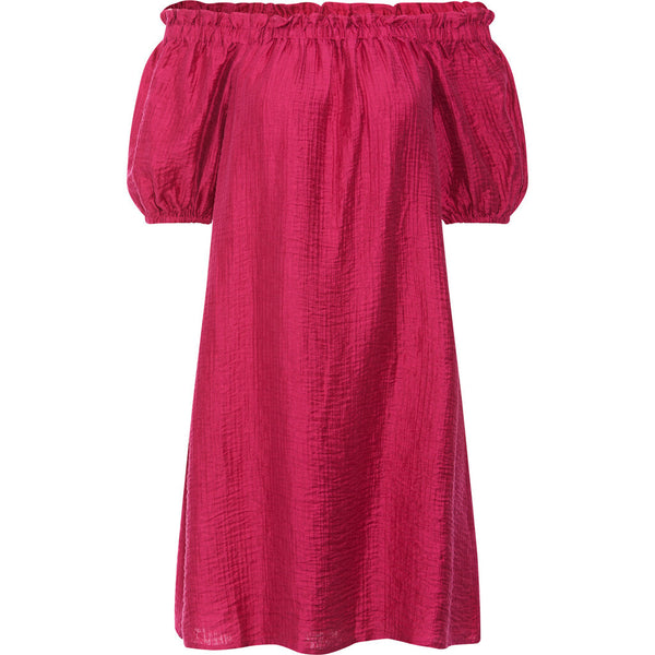 Rue de Femme Tea mekko - fuksianpunainen - off shoulder - tunikamekko - naisten vaatteet - IHANA Store - lifestylemyymälä 