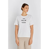 Rue de Femme Alvina Heart t-paita - valkoinen - printtipaidat - naisten muoti - lifestyle - IHANA Store - kotimainen verkkokauppa