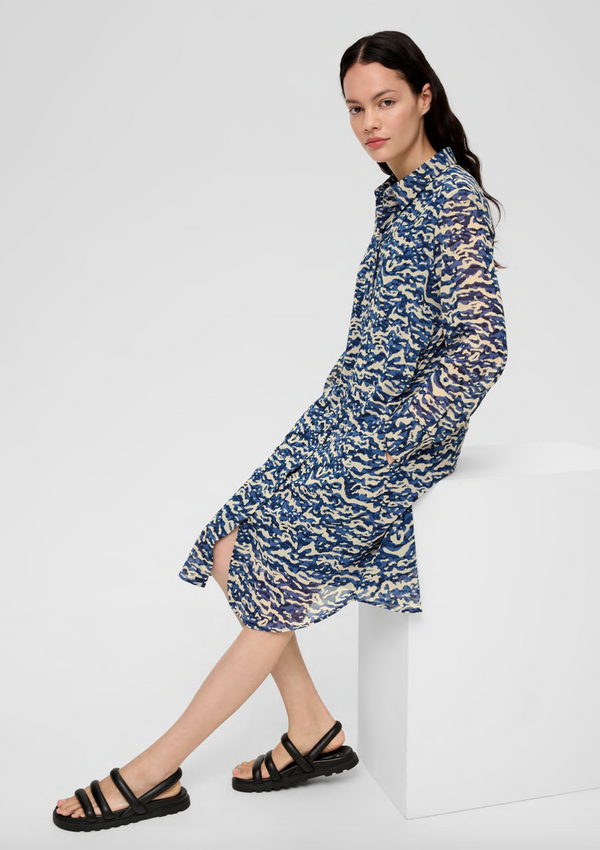 s.Oliver paitamekko - sininen - kuvioitu - mekot ja tunikat - naisten vaatteet - IHANA Store - lifestylemyymälä