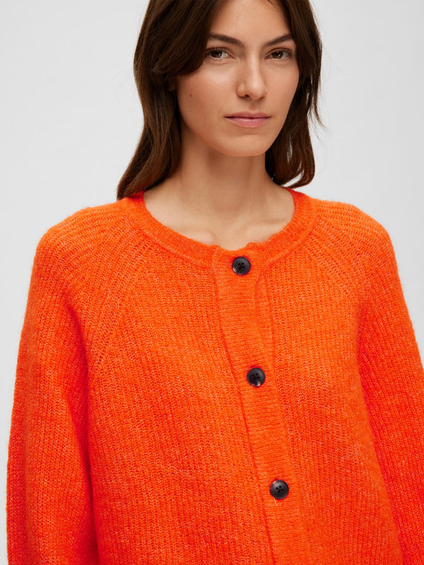 Selected Femme Lulu neuletakki - oranssi - Neuleet ja neuletakit - yläosat - Naisten vaatteet - IHANA Store - lifestyle