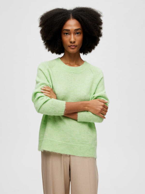 Selected Femme Lulu neule - vaaleanvihreä - Neuleet ja neuletakit - Naisten vaatteet - IHANA Store