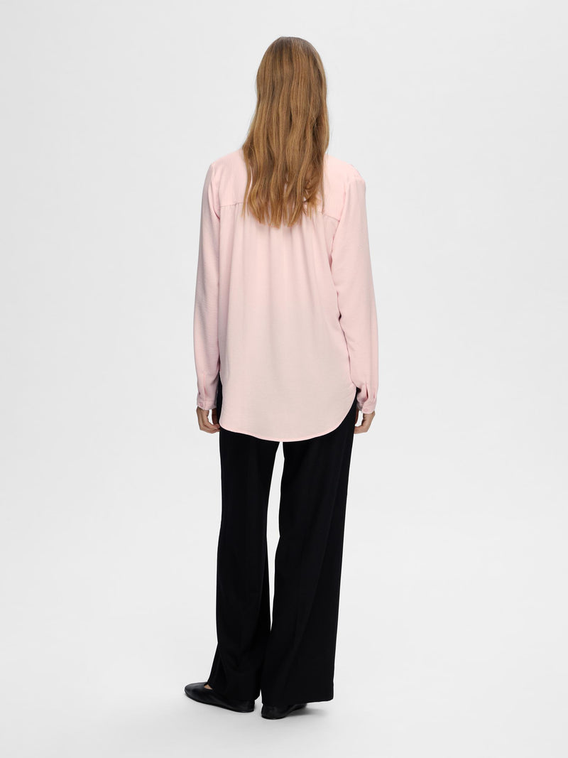 Selected Femme Mivia pusero - vaaleanpunainen - naisten pitkähihainen pusero - naisten vaatteet - IHANA Store