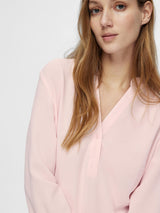 Selected Femme Mivia pusero - vaaleanpunainen - naisten pitkähihainen pusero - naisten vaatteet - IHANA Store