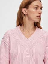 Selected Femme Selma neulepusero - vaaleanpunainen - naisten neuleet - muoti - IHANA Store - lifestyle