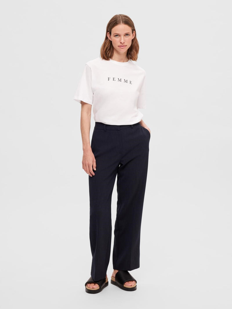 Selected Femme Vilja t-paita - valkoinen - printti t-paita - naisten vaatteet - muoti - IHANA Store - lifestyle - verkkokauppa