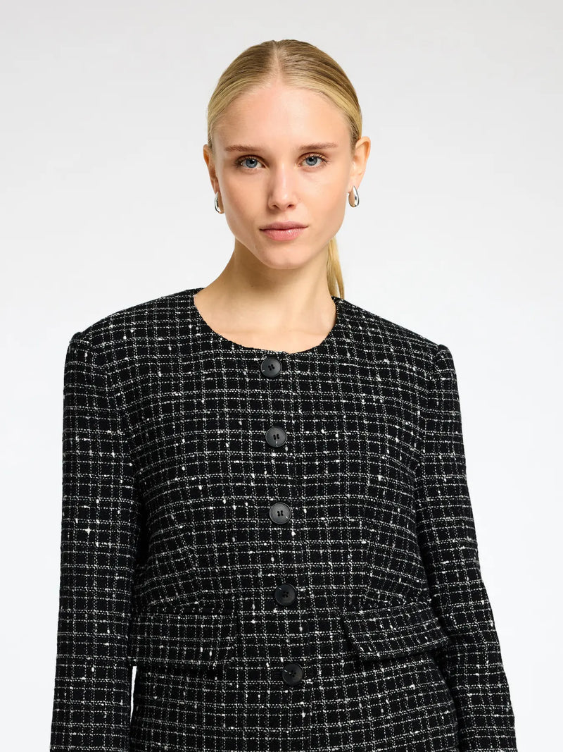 Selected Femme Wilma jakku - naisten sisätakit - kuvioitu - musta - naisten vaatteet - IHANA Store 