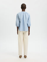 Selected Alberta paitapusero - vaaleansininen - vapaa-ajan paidat ja puserot - Naisten vaatteet - IHANA Store - lifestylemyymälä - kotimainen verkkokauppa